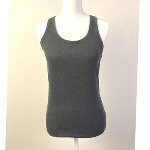 Aerie Minimalist Ribbed Tank Top Everyday Casual Basic Racerback Gray Size S New